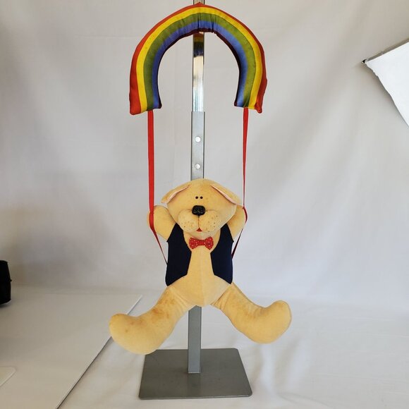Dakin Plush Scooter Under Rainbow Bear 49-0027 Hanging Flying Fantasies 1980's - Picture 2 of 8